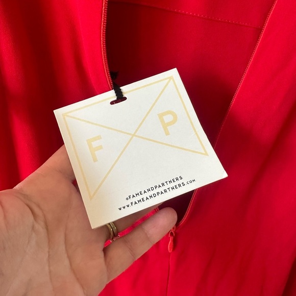 Fame and Partners Red Long Maxi Dress Gown Prom Evening Chiffon Mermaid Formal 4 - Picture 9 of 12